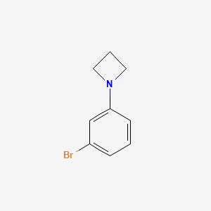 Chemical structure of 1-(3-Bromophenyl)azetidine