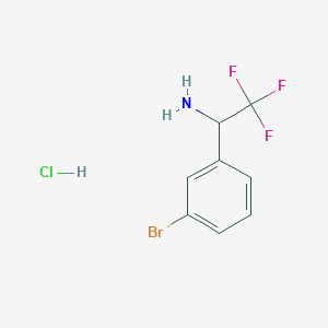 Chemical structure of 1-(3-Bromo-phenyl)-2,2,2-trifluoro-ethylamine hydrochloride