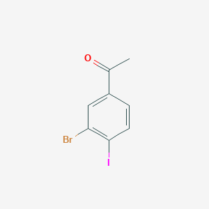 Chemical structure of 1-(3-Bromo-4-iodophenyl)ethanone