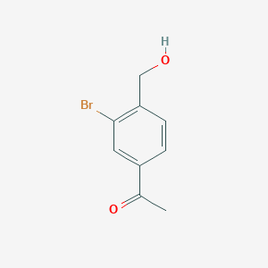 Chemical structure of 1-(3-Bromo-4-(hydroxymethyl)phenyl)ethanone