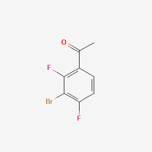 Chemical structure of 1-(3-Bromo-2,4-difluorophenyl)ethanone