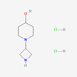 Chemical structure of 1-(3-AZETIDINYL)-4-PIPERIDINOL DIHYDROCHLORIDE