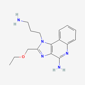 Chemical structure of 1-(3-Aminopropyl)-2-(ethoxymethyl)-1H-imidazo[4,5-c]quinolin-4-amine