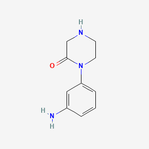 Chemical structure of 1-(3-Aminophenyl)piperazin-2-one