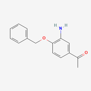 Chemical structure of 1-(3-Amino-4-(benzyloxy)phenyl)ethanone
