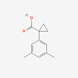 Chemical structure of 1-(3,5-dimethylphenyl)cyclopropane-1-carboxylic acid