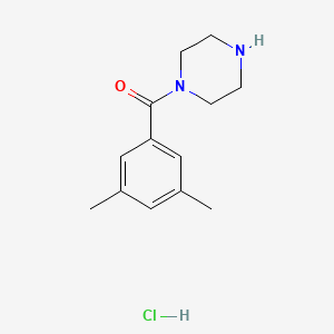 Chemical structure of 1-(3,5-Dimethylbenzoyl)piperazine hydrochloride