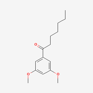 Chemical structure of 1-(3,5-Dimethoxyphenyl)heptan-1-one