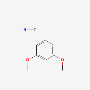 Chemical structure of 1-(3,5-Dimethoxyphenyl)cyclobutanecarbonitrile