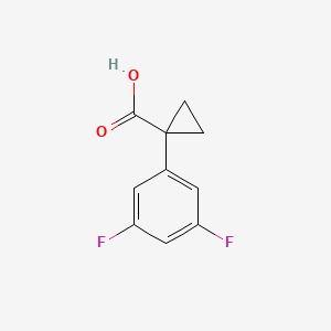 Chemical structure of 1-(3,5-Difluorophenyl)cyclopropanecarboxylic acid