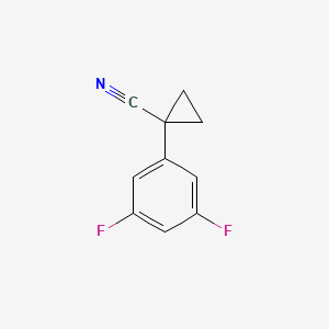 Chemical structure of 1-(3,5-Difluorophenyl)cyclopropanecarbonitrile