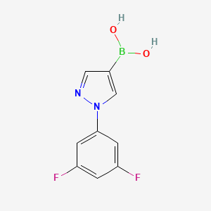 Chemical structure of 1-(3,5-Difluorophenyl)-1H-pyrazole-4-boronic acid