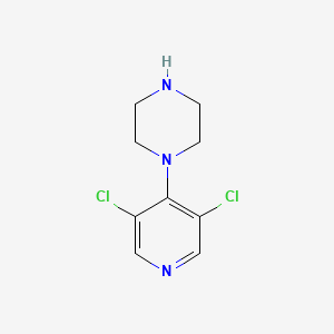 Chemical structure of 1-(3,5-Dichloropyridin-4-yl)piperazine