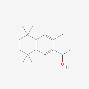 Chemical structure of 1-(3,5,5,8,8-Pentamethyl-5,6,7,8-tetrahydronaphthalen-2-yl)ethan-1-ol