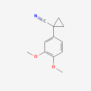 Chemical structure of 1-(3,4-Dimethoxyphenyl)cyclopropanecarbonitrile