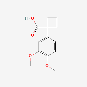 Chemical structure of 1-(3,4-Dimethoxyphenyl)cyclobutanecarboxylic acid