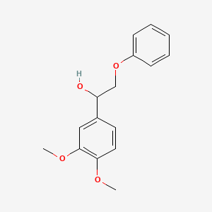 Chemical structure of 1-(3,4-Dimethoxyphenyl)-2-phenoxyethanol
