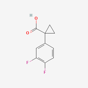 Chemical structure of 1-(3,4-Difluorophenyl)cyclopropanecarboxylic acid