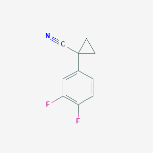 Chemical structure of 1-(3,4-Difluorophenyl)cyclopropanecarbonitrile