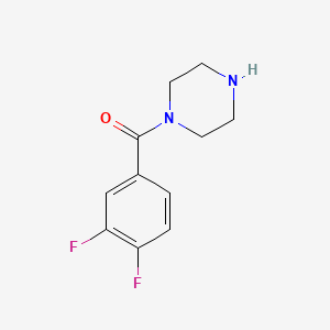 Chemical structure of 1-(3,4-Difluorobenzoyl)piperazine