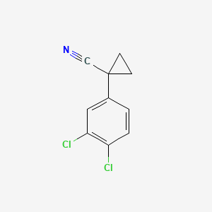 Chemical structure of 1-(3,4-Dichlorophenyl)cyclopropanecarbonitrile