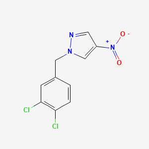 Chemical structure of 1-(3,4-Dichlorobenzyl)-4-nitro-1H-pyrazole