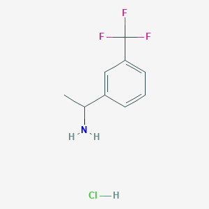 Chemical structure of 1-(3-(Trifluoromethyl)phenyl)ethanamine hydrochloride