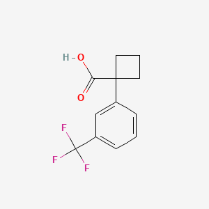 Chemical structure of 1-(3-(trifluoromethyl)phenyl)cyclobutane-1-carboxylic acid