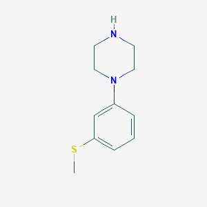 Chemical structure of 1-(3-(Methylthio)phenyl)piperazine