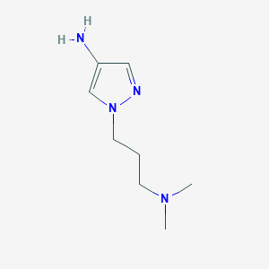 Chemical structure of 1-(3-(Dimethylamino)propyl)-1H-pyrazol-4-amine