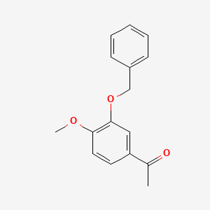 Chemical structure of 1-(3-(Benzyloxy)-4-methoxyphenyl)ethanone