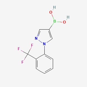 Chemical structure of 1-(2-Trifluoromethylphenyl)-1H-pyrazole-4-boronic acid