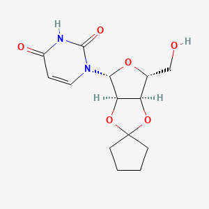 Chemical structure of 1-(2'-O,3'-O-cyclopentyl-5'-hydroxy-β-D-erythro-pentofuranosyl)uracil