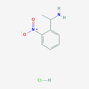 Chemical structure of 1-(2-Nitrophenyl)ethan-1-amine hydrochloride
