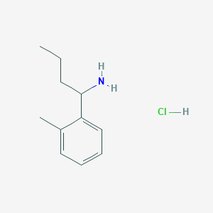Chemical structure of 1-(2-Methylphenyl)butan-1-amine hydrochloride