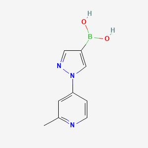 Chemical structure of 1-(2-Methyl-4-pyridyl)-1H-pyrazole-4-boronic acid
