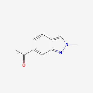 Chemical structure of 1-(2-methyl-2H-indazol-6-yl)ethanone