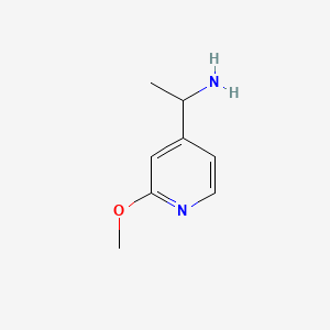 Chemical structure of 1-(2-Methoxypyridin-4-yl)ethanamine