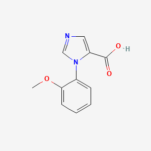 Chemical structure of 1-(2-Methoxyphenyl)-1H-imidazole-5-carboxylic acid