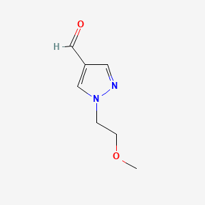 Chemical structure of 1-(2-Methoxyethyl)-1H-pyrazole-4-carbaldehyde