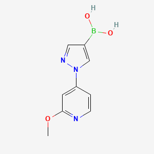 Chemical structure of 1-(2-Methoxy-4-pyridyl)-1H-pyrazole-4-boronic acid