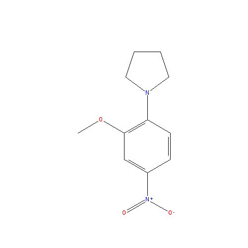 Chemical structure of 1-(2-Methoxy-4-nitrophenyl)pyrrolidine