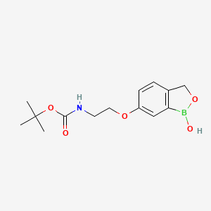 Chemical structure of 1-(2-Methoxy-2-oxoethyl)-6-oxo-1,6-dihydropyridine-3-boronic Acid Pinacol Ester