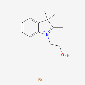 Chemical structure of 1-(2-Hydroxyethyl)-2,3,3-trimethyl-3H-indol-1-ium bromide