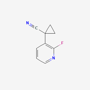 Chemical structure of 1-(2-Fluoropyridin-3-yl)cyclopropane-1-carbonitrile