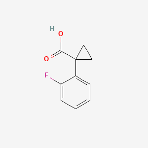 Chemical structure of 1-(2-Fluorophenyl)cyclopropanecarboxylic acid