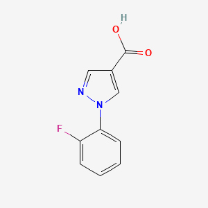 Chemical structure of 1-(2-Fluorophenyl)-1H-pyrazole-4-carboxylic acid
