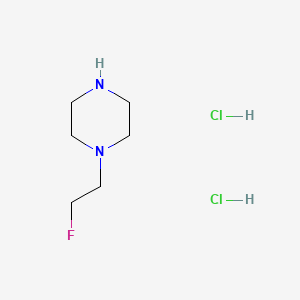 Chemical structure of 1-(2-Fluoroethyl)piperazine dihydrochloride