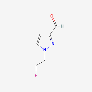 Chemical structure of 1-(2-Fluoroethyl)-1H-pyrazole-3-carbaldehyde