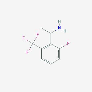 Chemical structure of 1-(2-Fluoro-6-(trifluoromethyl)phenyl)ethanamine